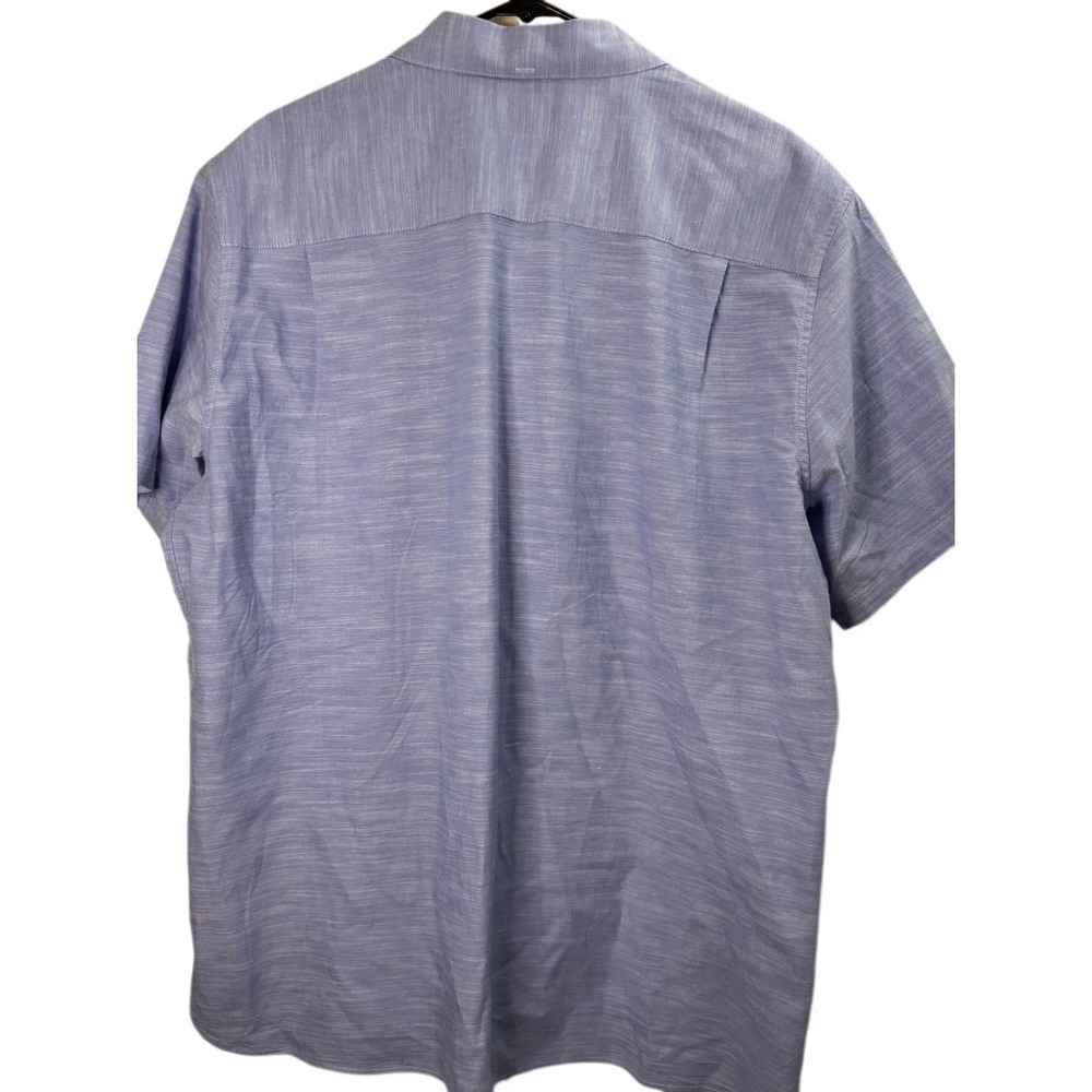 Hurley Mens‎ XXL Blue Classic Fit Short Sleeve Button Down Shirt - Picture 4 of 6